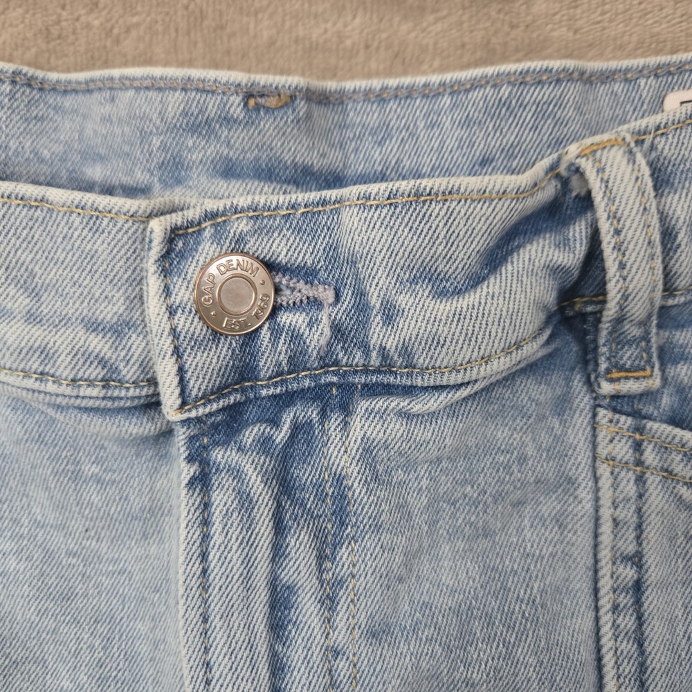 Gap Stride Ankle Jeans Womens 29 Blue High Waisted Baggy Wide Leg Denim 70s Y2K - Picture 9 of 13